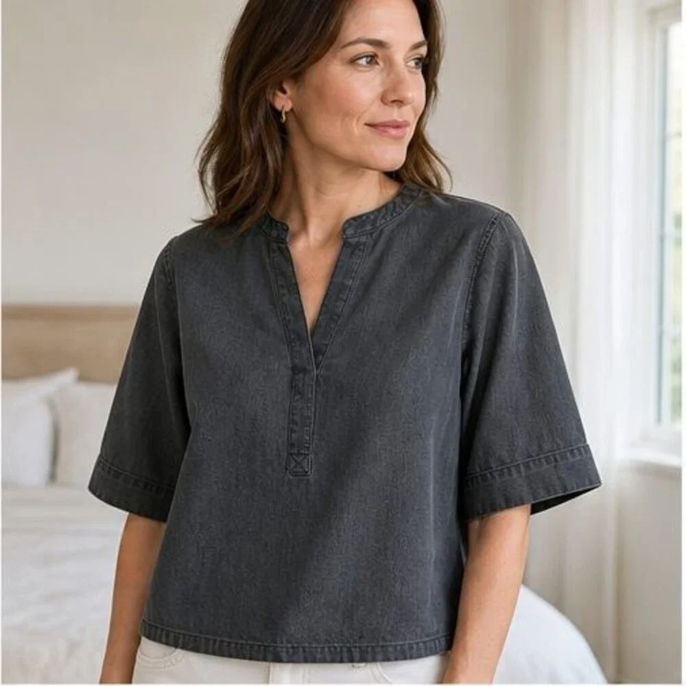 Black Lace Trim Top